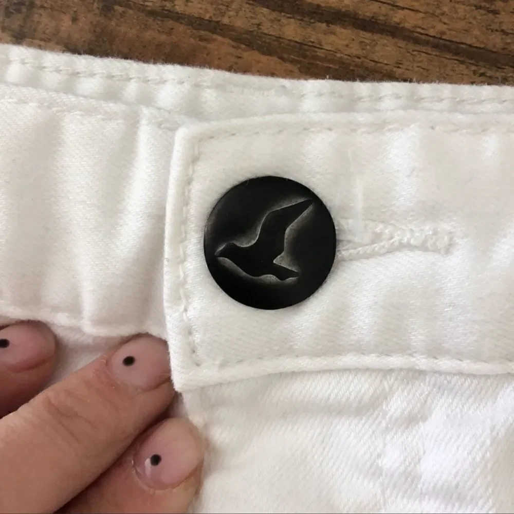 Free People White Zipper Ankle Skinny Jeans 27